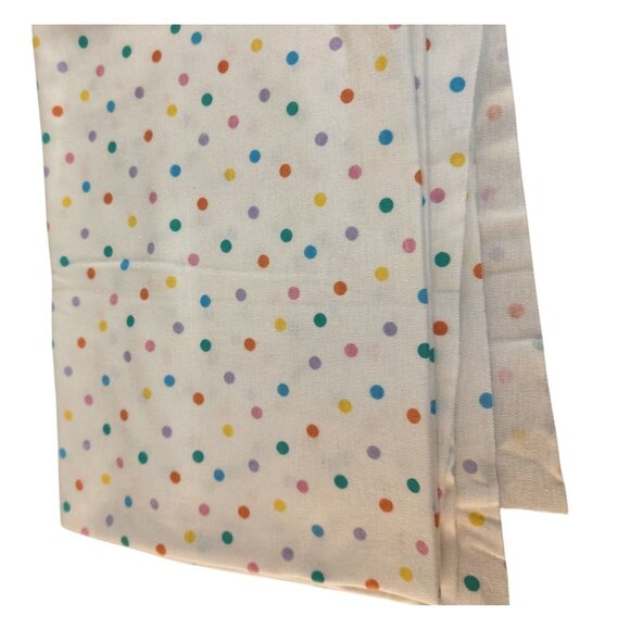 Rainbow Polka Dot White Stretch Knit Fabric 1 Yard X 60" Wide Sewing Material - Picture 9 of 9